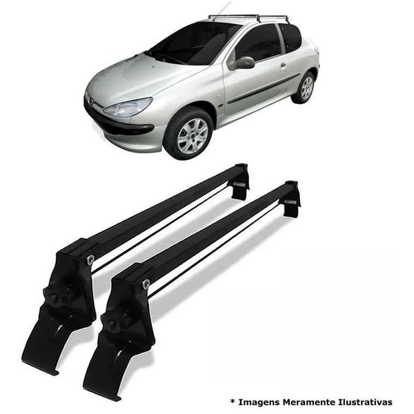 Imagem de Rack Teto Peugeot 206/207 1999 A 2015 2 Portas Preto Vhip