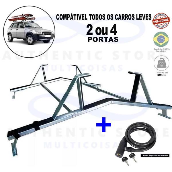 Imagem de Rack Teto Porta Escada Gol 2 E 4 Portas Todos + 1 Trava Seg