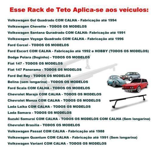 Imagem de Rack Teto Universal Ford Scala Com Calha 1 Elastico Corda