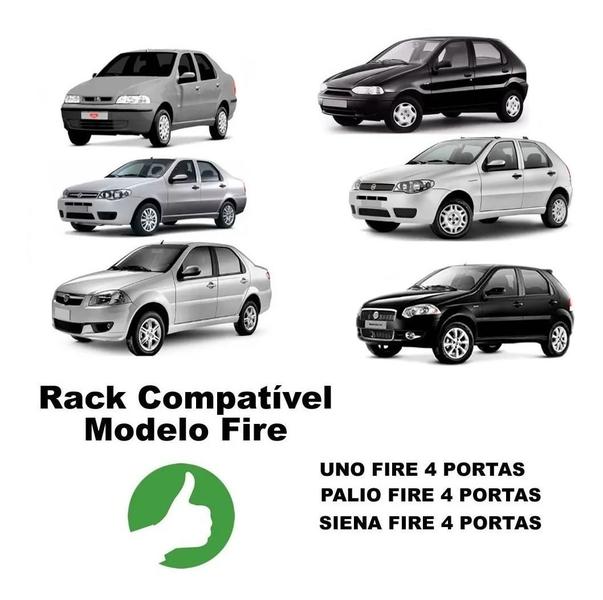 Rack Teto Vhip Fiat Uno 4 Portas 1993 A 2013 Bagageiro Imagem de Rack Teto Vhip Fiat Uno 4 Portas 1993 A 2013 Bagageiro