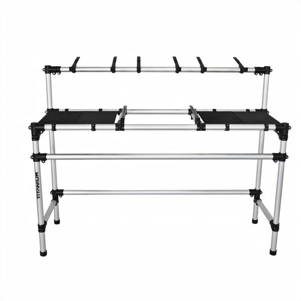 Imagem de Rack Titanium Profissional Dj RDJ MK2 Ideal Para Pick-ups e com Suporte Para Notebook