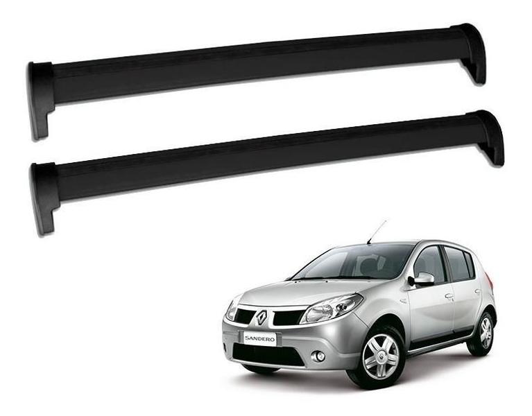 Rack Travessa Teto Renault Sandero 2007 Á 2012 Cor Preto - Cristalcar Imagem de Rack Travessa Teto Renault Sandero 2007 Á 2012 Cor Preto