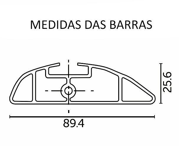 Imagem de Rack Travessas Bagageiro Eqmax Wave/ New Wave Renault Preto