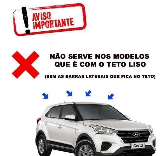 Imagem de Rack Travessas Teto Hyundai Creta 2017 A 2021 Preto