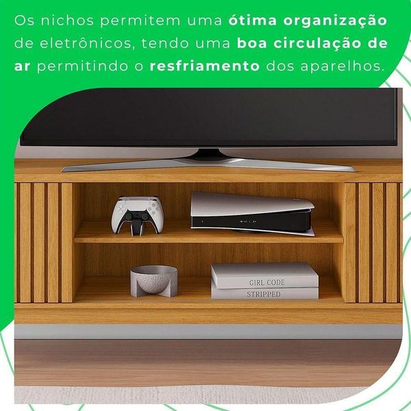 Imagem de Rack Trunfo Candian Para Tv Até 70 Polegadas Jcm Movelaria Nature