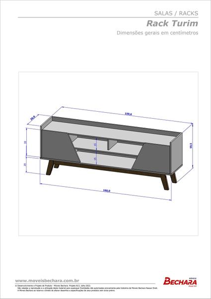 Imagem de Rack Turim Para tvs Até 65" MDF 2 Portas Preto Fosco Naturalle Bechara 