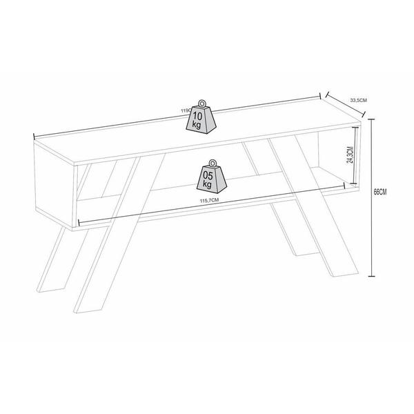 Imagem de Rack TV até 55" Retrô 119cm Multimóveis CR45216