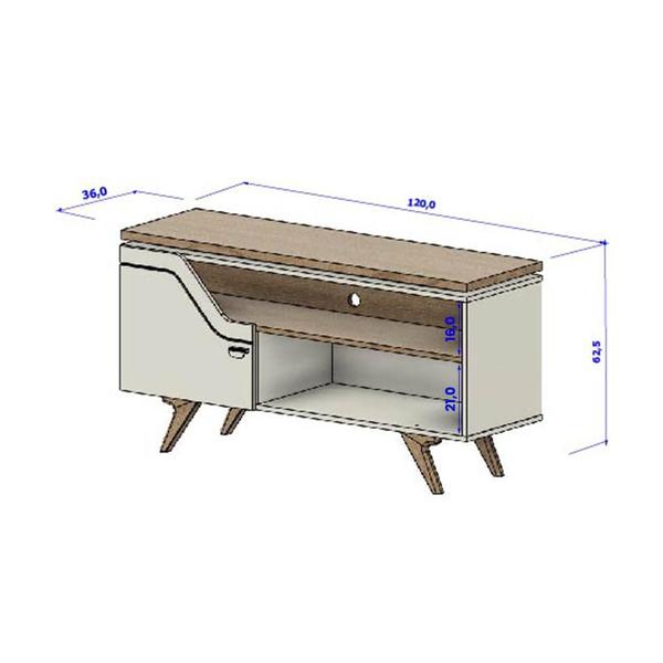Imagem de Rack Valencia para TV até 50 Polegadas Pés em Madeira Maciça