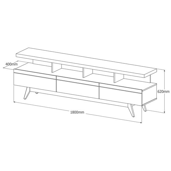 Imagem de Rack vivare para sala tv ate 72 vivare wood 1.8