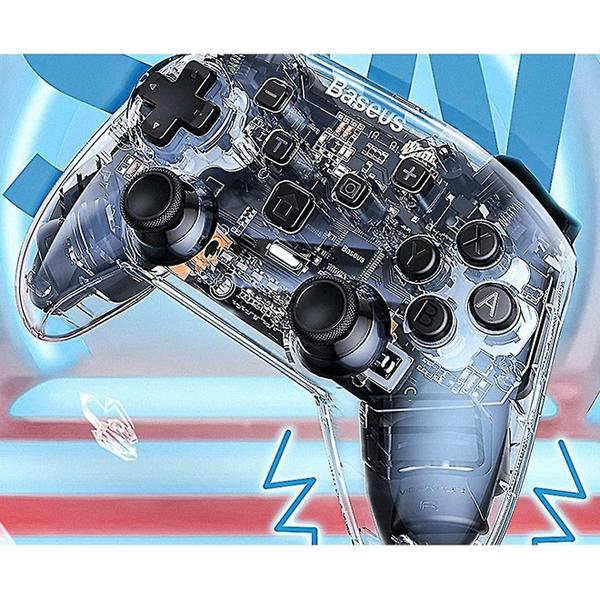 Imagem de Racks de computador montam gamepad bluetooth sem fio 6 eixos vibração somatossensorial jogo gamepad competição eletromecânica