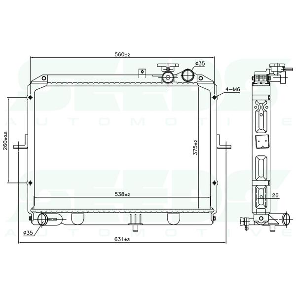 Imagem de Radiador Besta 2.7 8v/3.0 12v Diesel 1994 A 2006 0K7215200B