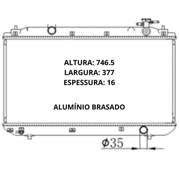 Imagem de Radiador  chery tiggo 2.0 16v 2010 c/ar manual - importado