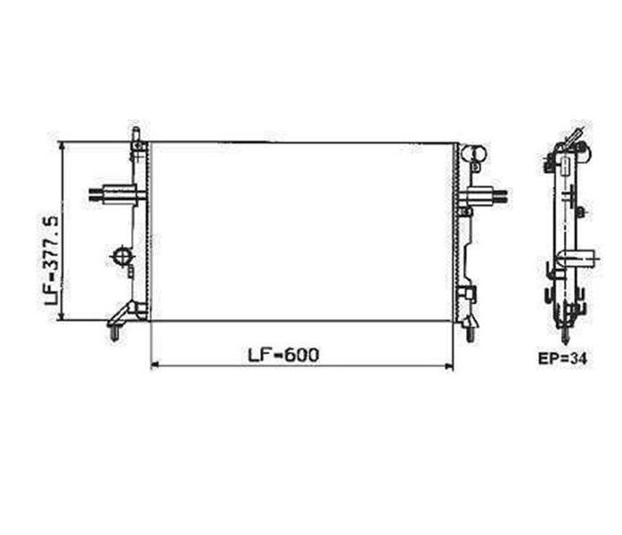 Imagem de Radiador chevrolet astra vectra zafira 1999 2000 2001 a 2009 