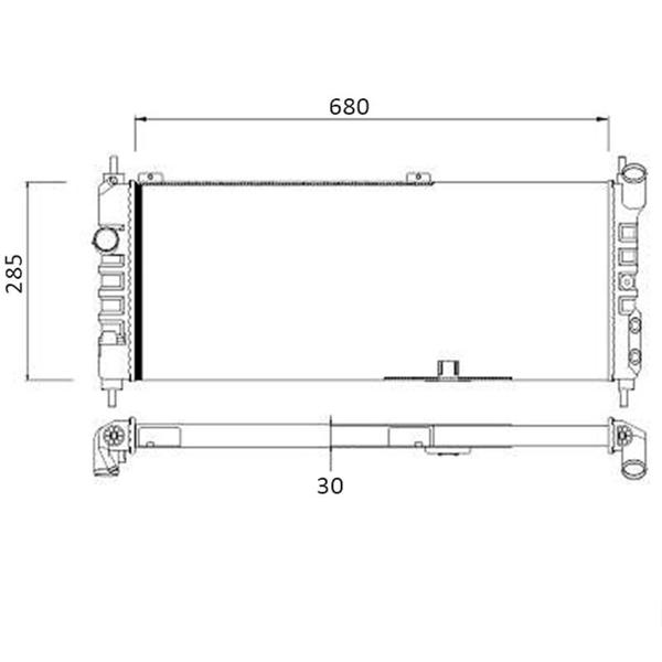 Imagem de Radiador Chevrolet Corsa 1.0 1.6 16v 95 a 2002 Com Ar Visconde