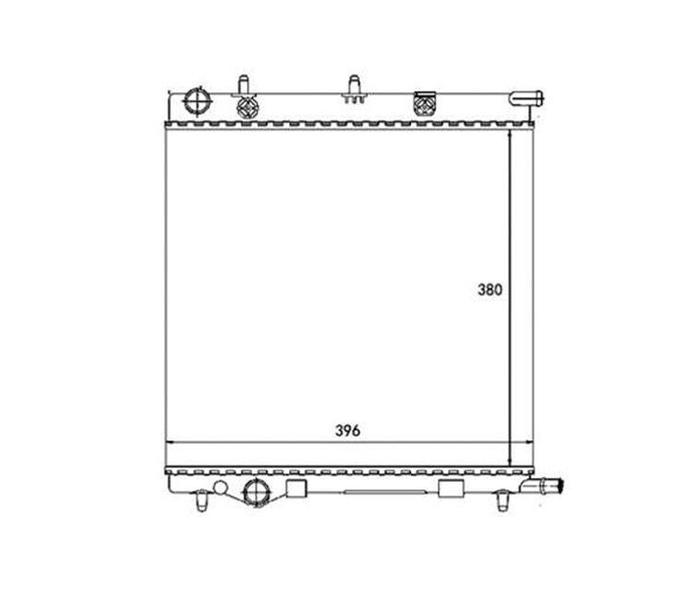 Imagem de Radiador citroen c3 peugeot 208 com ar 2002 a 2012 mahle 