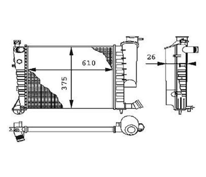 Imagem de Radiador citroen peugeot 306 xsara com sem ar 1999 a 2001 
