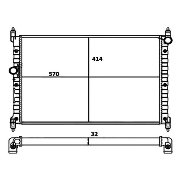 Imagem de Radiador De Agua Mtf Volkswagen Kombi 1.4 Flex 2006 A 2012