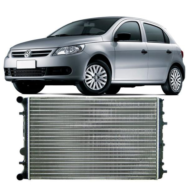 Imagem de Radiador De Motor Vw Gol G5 G6 Fox Voyage Valeo 735124R Manual Com Ar