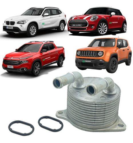 Imagem de Radiador de oleo cambio bmw x1 x2 fiat argo cronos toro jeep renegade mini cooper 2013 á 2021