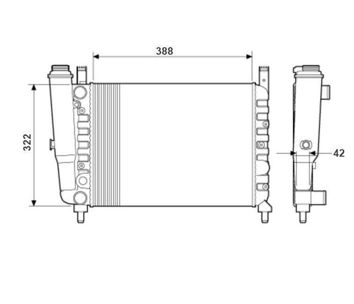 Imagem de Radiador fiat fiorino premio uno sem ar 1985 1986 a 1993 