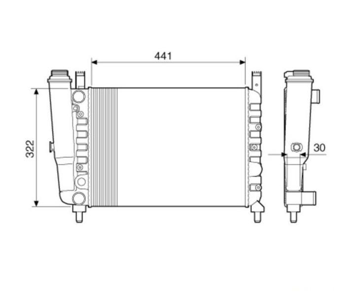 Imagem de Radiador fiat fiorino premio uno sem ar 1985 a 2011 visconde 