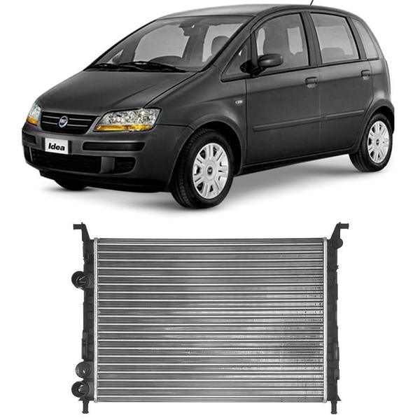 Imagem de Radiador Fiat Idea 1.4 1.8 2005 a 2012 Sem Ar Valeo