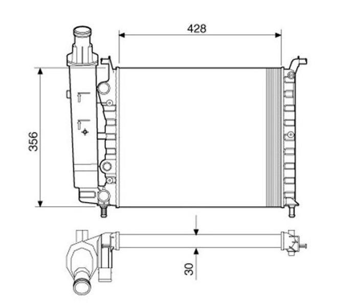 Imagem de Radiador fiat palio siena sem ar 1996 a 2002 visconde modine 