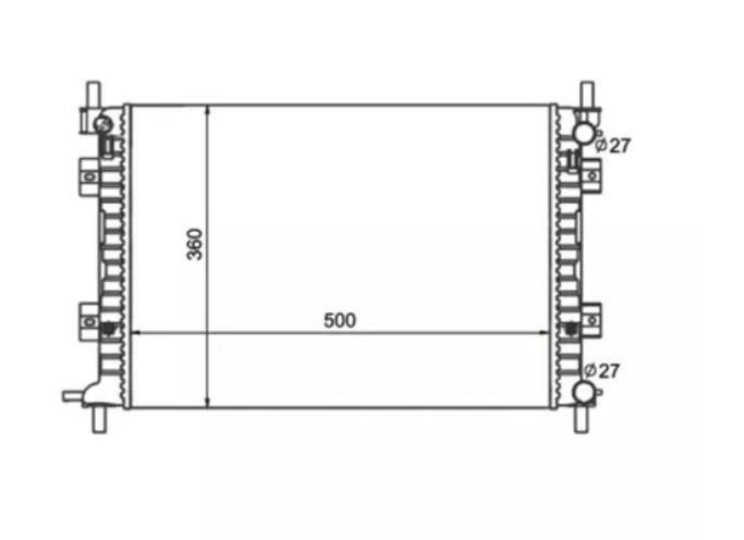 Imagem de Radiador Ford Courier Fiesta 2000/2003 Ford Ka 2008/2013