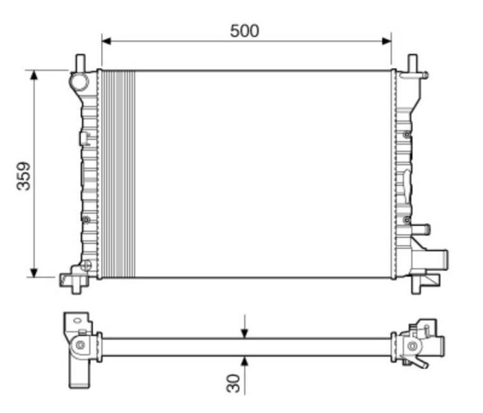 Imagem de Radiador ford courier fiesta com sem ar 1996 1997 a 1999 