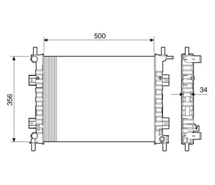 Imagem de Radiador ford courier fiesta ka com e sem ar 2000 a 2011 