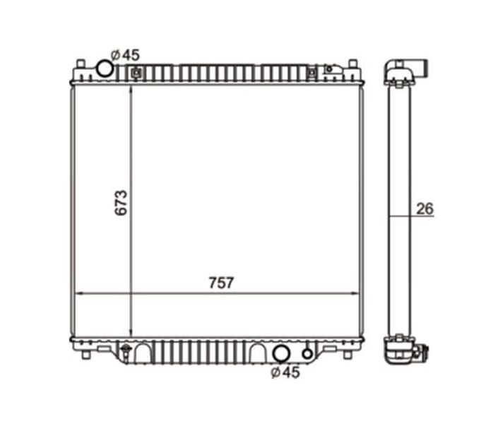 Imagem de Radiador ford f 250 350 4000 3.9 4.2 1999 2000 a 2011 reach 