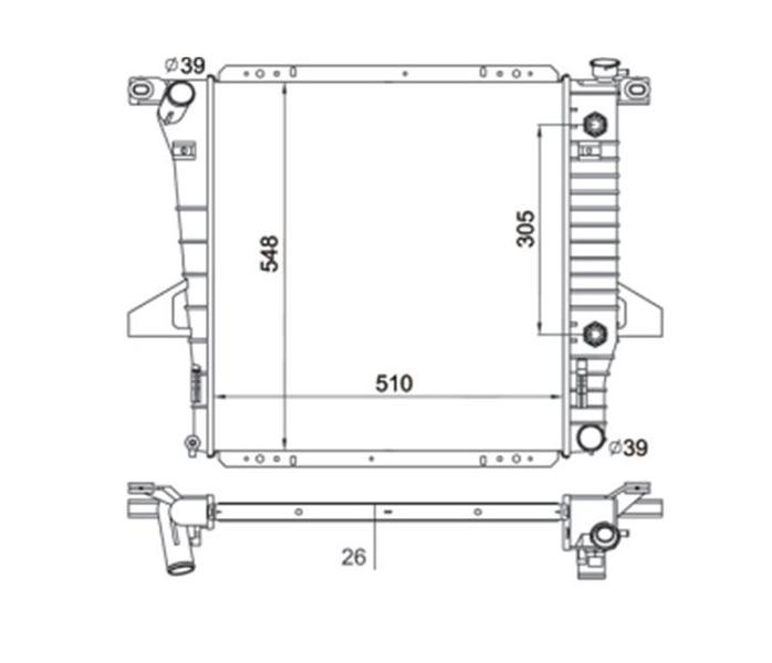 Imagem de Radiador ford ranger manual automatico 1998 1999 2000 2001 