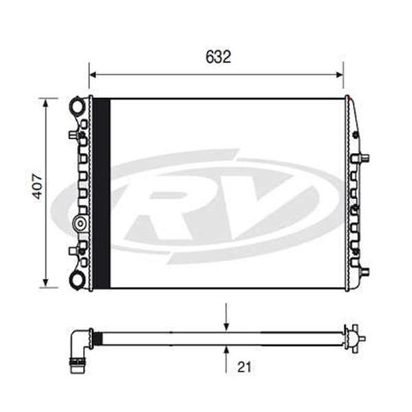 Imagem de Radiador Fox 2003 a 2005 Visconde 12517