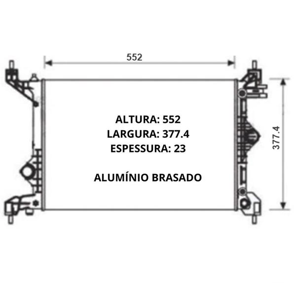 Imagem de Radiador GM Cobalt/Spin motor 1.0 e 1.4 auto.  2012/2016