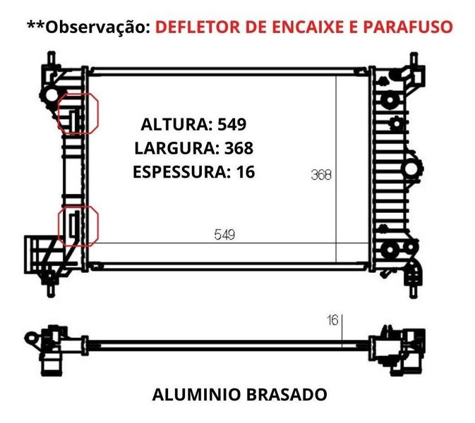 Imagem de Radiador Gm Tracker 1.8 Ano 2014 2015 2016 Automático Manual