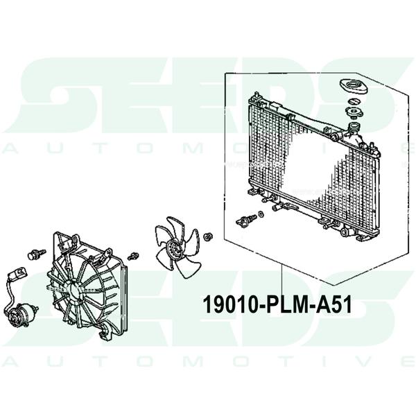 Imagem de Radiador Honda Civic 1.7 2001 2002 2003 2004 2005 2006 Auto