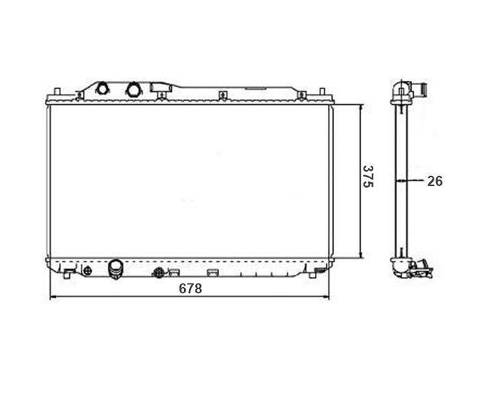 Imagem de Radiador honda civic 1.8 com ar 2006 2007 2008 2009 