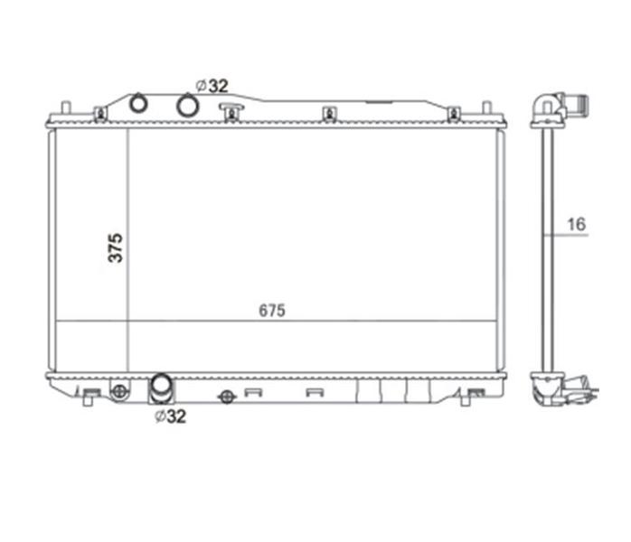 Imagem de Radiador honda civic 1.8 com ar 2006 2007 a 2009 notus 