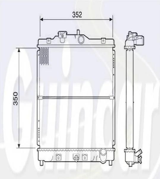 Imagem de Radiador Honda Civic 92 93 94 95 96 97 Á 00 - Câmbio Manual