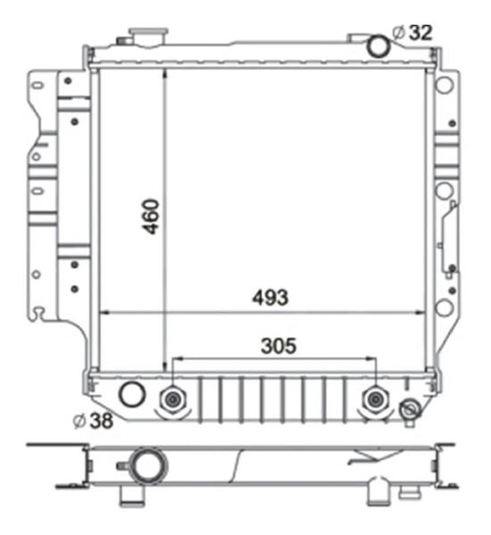 Imagem de Radiador Jeep Wrangler 2.5 4.2 4.0 1992 93 94 95 95 Até 2004