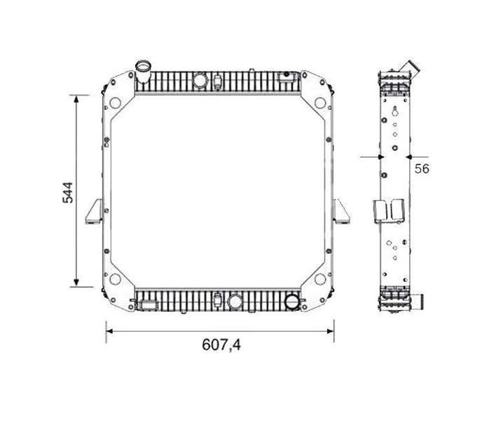 Imagem de Radiador mercedes benz 1620 1721 sem ar 1996 a 2011 visconde 