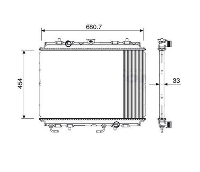 Imagem de Radiador mitsubishi l200 sport 2.5 2003 2004 a 2008 visconde 