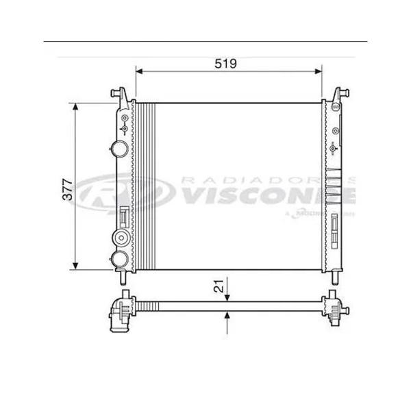 Imagem de Radiador Palio Strada Siena Com Ou Sem Ar Visconde Rv2540