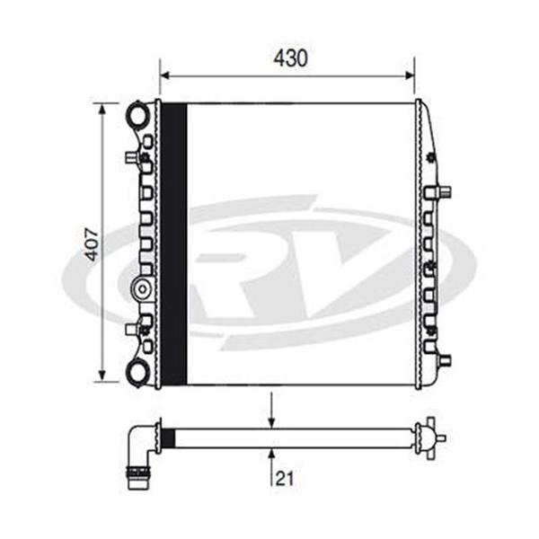 Imagem de Radiador Polo Sedan 2002 a 2008 Visconde 12516