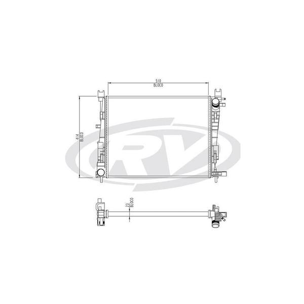 Imagem de Radiador Sandero 2014 a 2020 Visconde 12905