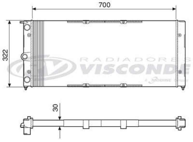 Imagem de Radiador Santana Versailles 1.8 2.0 Com Ar Visconde Rv2256