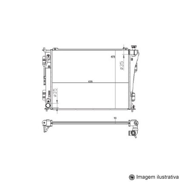 Imagem de Radiador Sonata 2.4 ( 11 &gt ) com Ar / Automatico / Manual / Aluminio Brasado