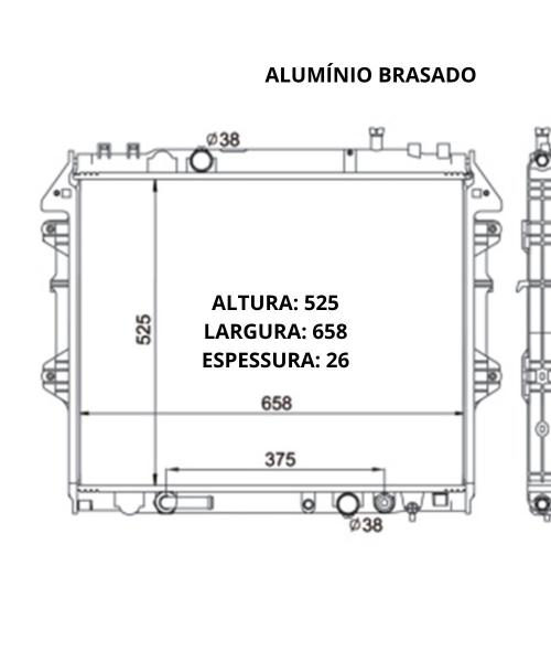 Imagem de Radiador Toyota Hilux 2.5/3.0 Sw4 Diesel 2006 A 2013 - Valeo