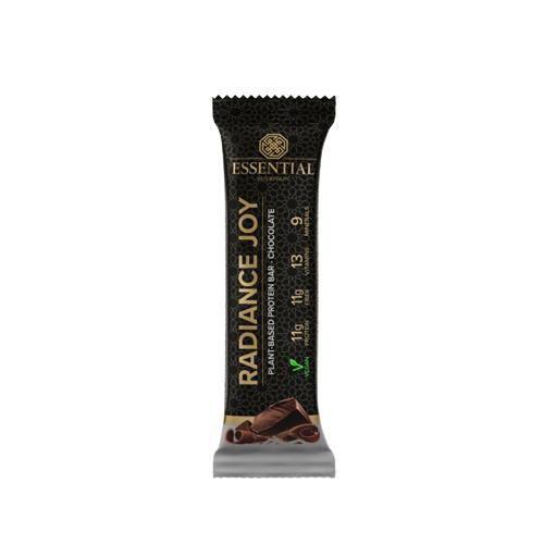 Radiance Joy Barra Proteína Chocolate Vegana Essential - Essential Nutrition Imagem de Radiance Joy Barra Proteína Chocolate Vegana Essential