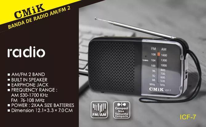 Imagem de Rádio AM/FM de Bolso Portátil Pilha AA Excelente Sintonia